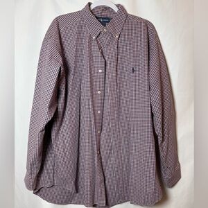 Ralph Lauren Blake Long Sleeve Button Down Checkered Shirt XL